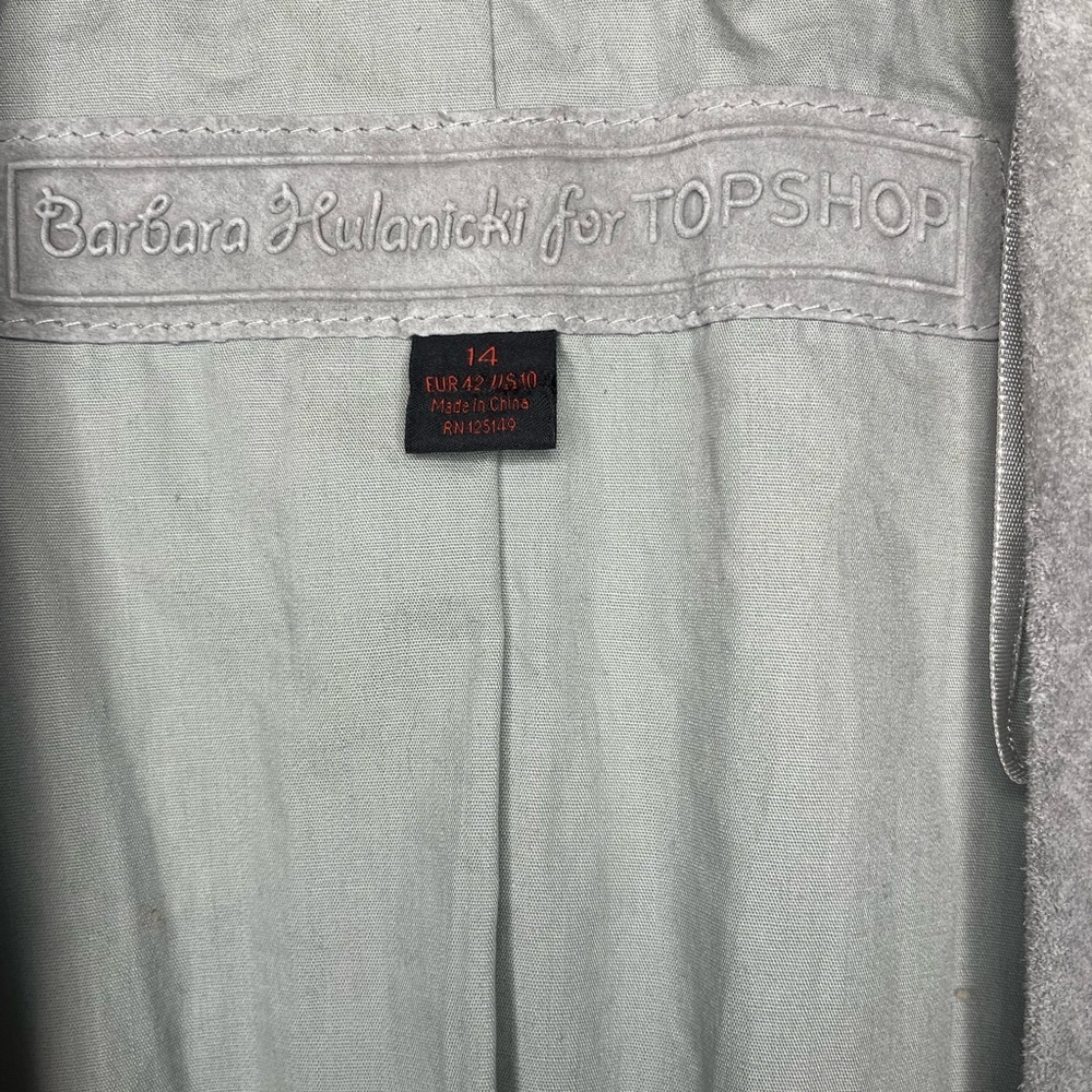 Barbara Hulanicki for Top Shop Suede Cropped Jacket Size Small - Picture 7 of 10